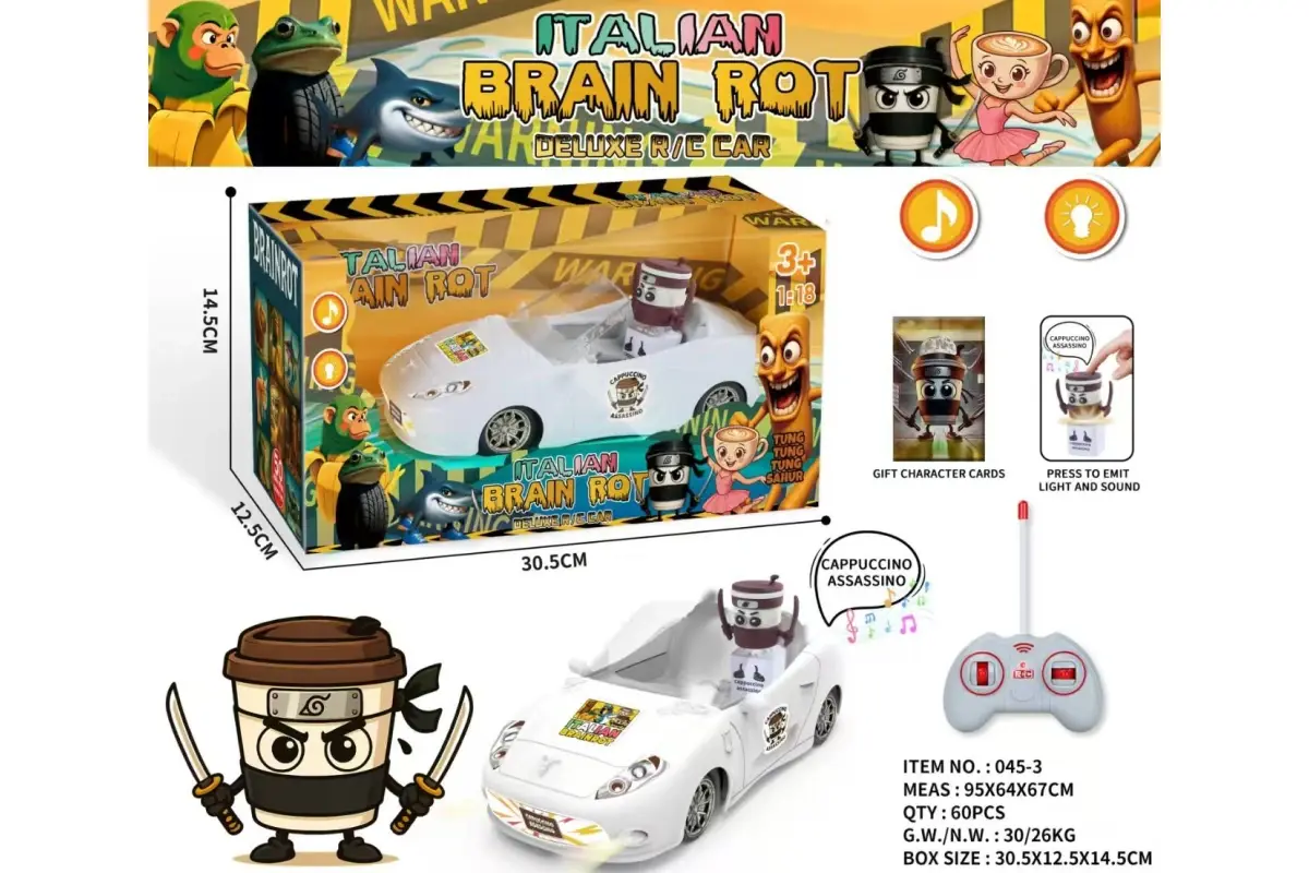 Машинка радіокерована Italian Brain Rot - Deluxe R/C Car "Cappuccino Assassino"