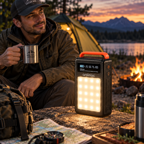 Повербанк Aroimac 80000 mAh (56-68) / PowerBank с LED-фонарем и цифровым индикатором заряда — 4
