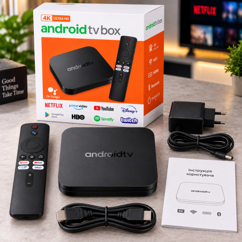 Смарт ТВ-приставка I96 Z19 Android TV / Приставка для TV 2/16 ГБ, Wi-Fi 2.4/5 ГГц, 4K — 4