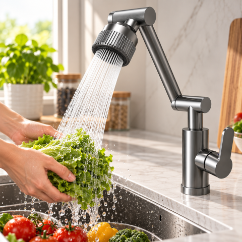 Поворотный смеситель Faucet с аэратором / Кран-трансформер 360° — 2