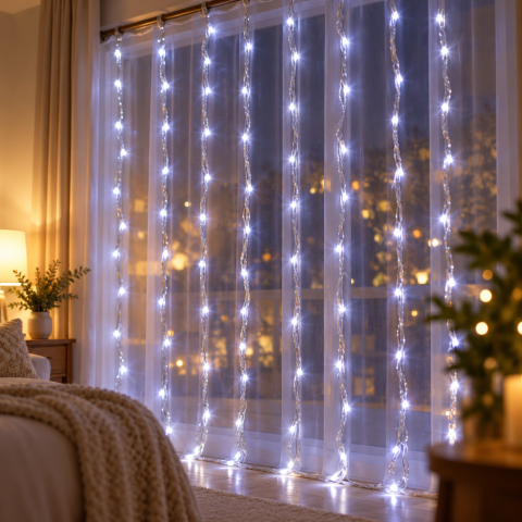 Гірлянда водоспад Curtain-Lights Itrains 3×1,5 м Холодний білий — 3
