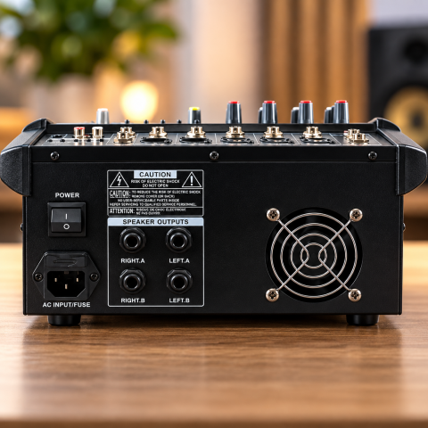 Аудио микшер 8 канальный Mixer BT 808D 8CH / Звуковой пульт-микшер усилитель с 16-битным процессором — 4