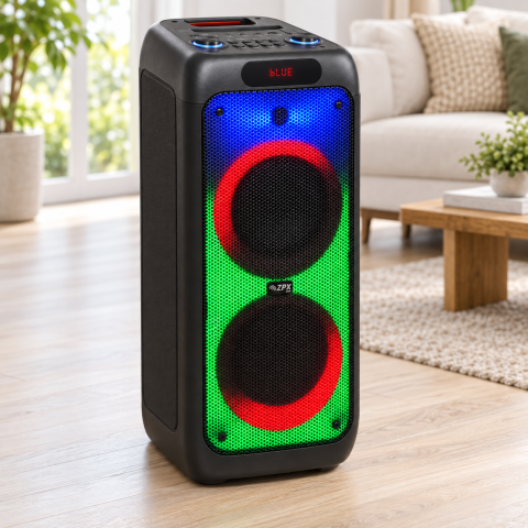 Портативна акумуляторна LED колонка ZPX ZX-7785 + бездротовий мікрофон 800Вт — 1
