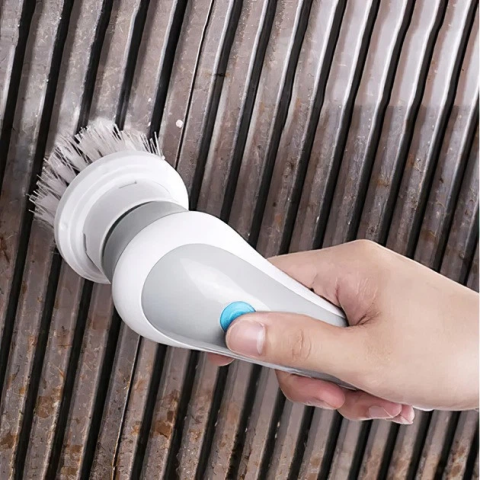Электрическая щетка для уборки Electric Cleaning Brush 3 в 1 со сменными насадками — 6