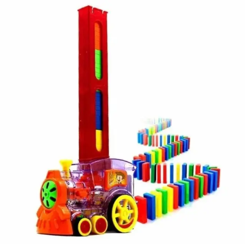 Конструктор игрушка-поезд домино, DOMINO Happy Truck sciries COLORS 60 деталей — 7
