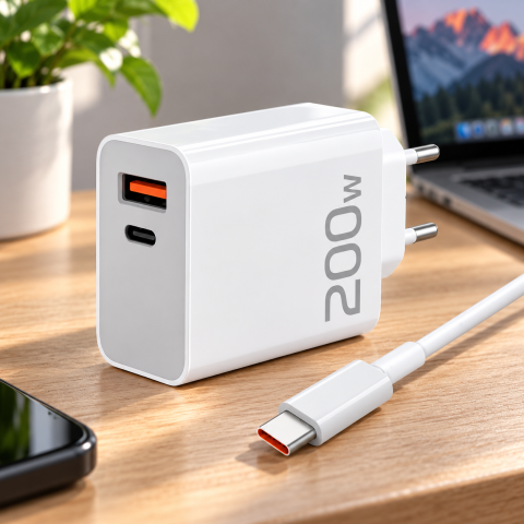 Універсальний зарядний пристрій 200W USB-A+Type-C / Адаптер із швидкою зарядкою Power Delivery PD — 1