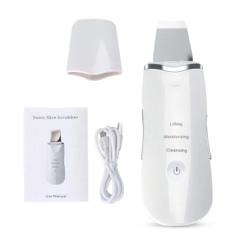 Ультразвуковой скраббер портативный для чистки лица Face Cleaner 8816 / Очиститель поров / Скрабер лифтинг — 14