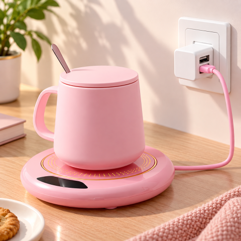Підігрівач для чашок USB з дисплеєм 3 режими / Підставка для підігріву кружок з автовимкненням 55/65/75°C — 2