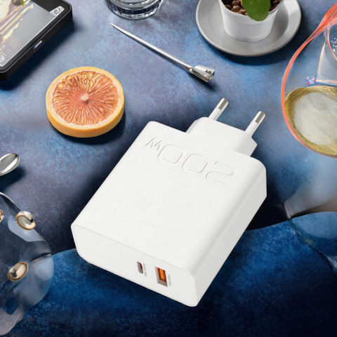 Універсальний зарядний пристрій 200W USB-A+Type-C / Адаптер із швидкою зарядкою Power Delivery PD — 3