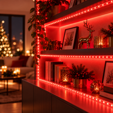 Светодиодная гирлянда-дюралайт Rope-Lights / LED-лента SMD5050-R 100 м Красный — 2