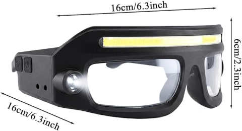 Защитные очки с LED-подсветкой и датчиком движения / Аккумуляторные очки с фонарем LED COB BL HP 2608 — 5
