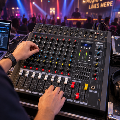 Аудио микшер 8 канальный Mixer BT 808D 8CH / Звуковой пульт-микшер усилитель с 16-битным процессором — 2
