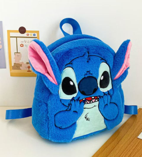 Плюшевий рюкзак Стич Disney Fairy Stitch м'який дитячий рюкзак з вушками та мордочкою — 1