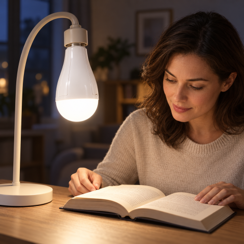 Аккумуляторная LED-лампа CK-8039 E27 / Ламочка в патрон 20 Вт+ 2 аккумулятора — 2