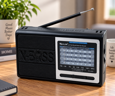 Радіоприймач GOLON RX-3050 3 Вт / Акумуляторне портативне радіо FM/AM/SW — 1