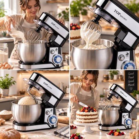 Планетарный миксер 3в1 Top Kitchen 6л / Кухонный кобмайн TK 00243 4200 Вт — 3