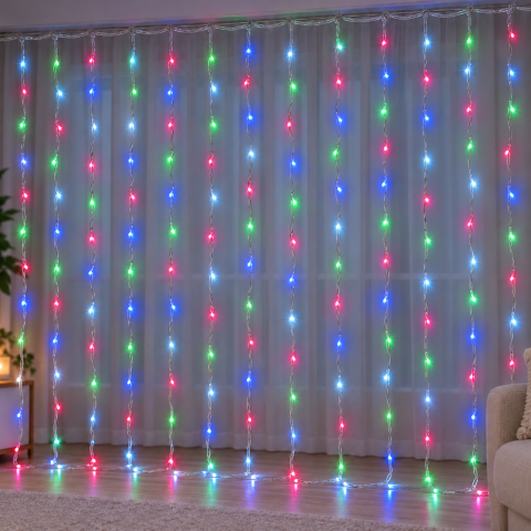 Гірлянда водоспад Curtain-Lights Itrains 3×1,5 м Мульті — 3