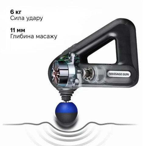 Перкуссионный ручной массажер SL-8890 / Аккумуляторный массажный пистолет 12 насадок — 6