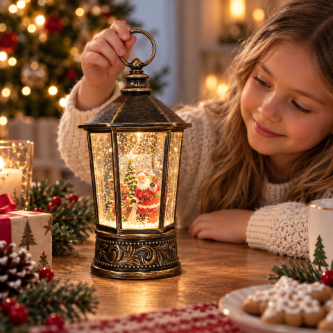 Санта Клаус Музичний новорічний ліхтар XMAS WDL 24077A — 4