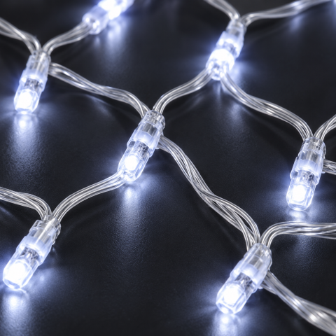 Світлодіодна гірлянда-сітка 1,5×1,5м, 120 LED 8 режимів Білий — 3