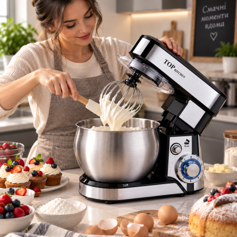 Планетарный миксер 3в1 Top Kitchen 6л / Кухонный кобмайн TK 00243 4200 Вт — 2