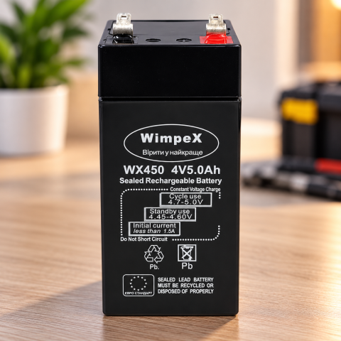 Свинцево-кислотний акумулятор Wimpex WX 450 4V 5Ah AGM/SLA — 1