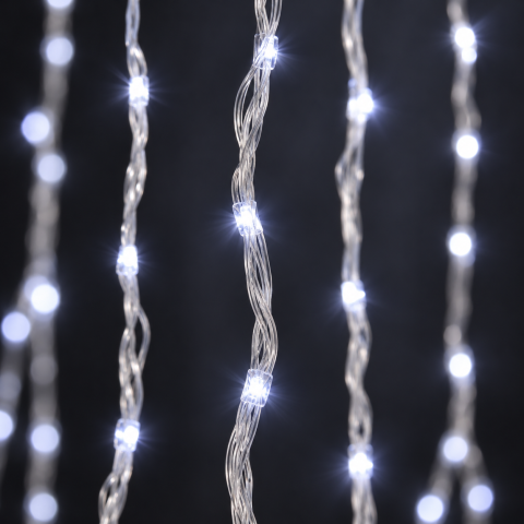 Гірлянда водоспад Curtain-Lights Itrains 3×1,5 м Холодний білий — 2