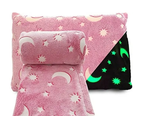 Рожевий Дитячий плед-покривало Magic Blanket, що світиться в темряві — 12