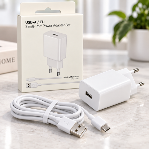 Адаптер BA110A Lemi single port charger set Micro / Мережевий зарядний пристрій BOROFONE / Блок живлення USB-A – Micro-USB — 4