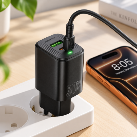 Адаптер BAS85A Star PD30W+QC3.0 / Мережевий зарядний пристрій / Блок живлення — 4