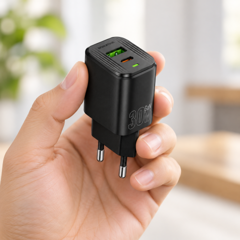 Адаптер BAS85A Star PD30W+QC3.0 / Мережевий зарядний пристрій / Блок живлення — 3