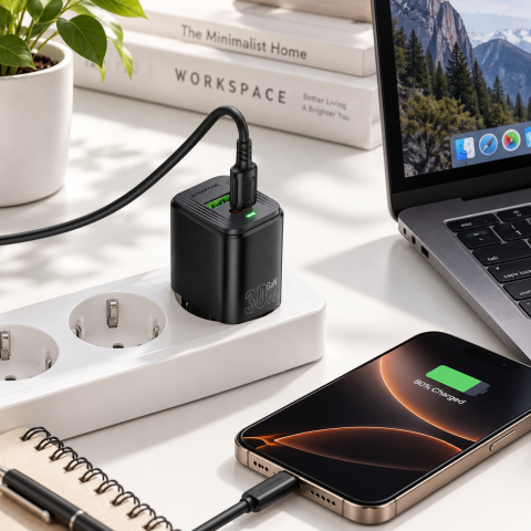 Адаптер BAS85A Star PD30W+QC3.0 / Мережевий зарядний пристрій / Блок живлення — 2