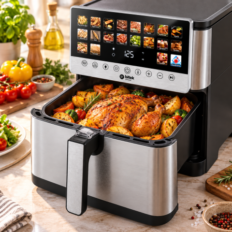 Аерофритюрниця Air Fryer BITEK BT-8900 / Аерофритюрниця 4200Вт / Мультипеч 15л — 2