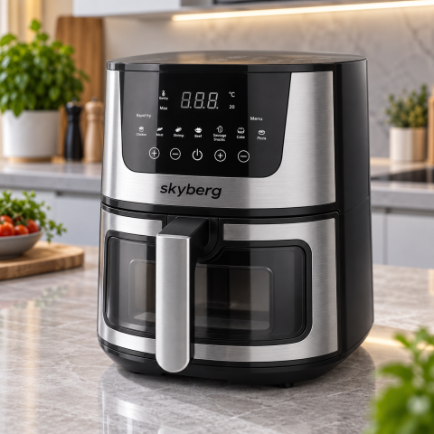 Аерофритниця, SkyBerg 4200W 8855S / Аерогриль сенсорне керування без масла / Мультипеч 8L — 1
