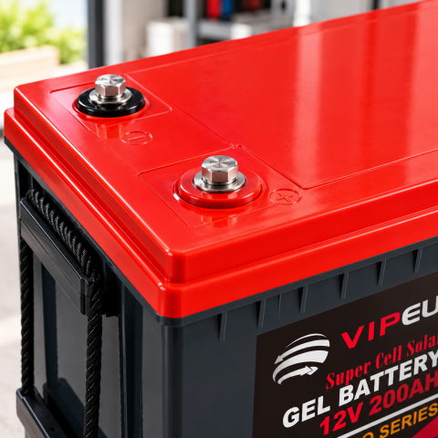 Акумулятор VIPEURONET 12V 200Ah ECO Series / Гелевий акумулятор для сонячних енергосистем, систем резервного живлення — 4