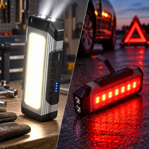 Аккумуляторная лампа с функцией powerbank 4000 мАh / Фонарик аккумуляторный с зарядкой от Type-C / Рабочая лампа K586 с Power Bank — 4