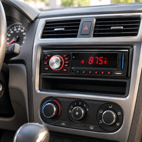 Автомагнитола 1047P + парктроник на 4 датчика / Магнитола в авто 1DIN / Автомагнитола MP3 — 3