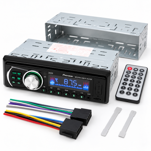 Автомагнитола 2055 ISO / Магнитола MP3+FM+USB+SD карты памяти +AUX 4x50W / Автомагнитола+пульт — 4