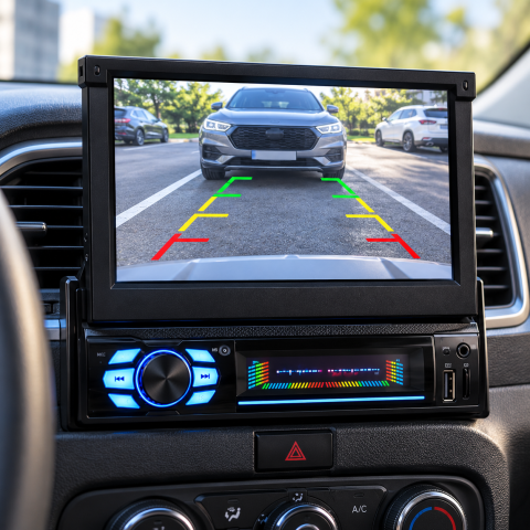 Автомагнитола 7150G GPS 1DIN / Магнитола с Bluetooth и выездным экраном 7" / Автомагнитола сенсорная+2 пульта — 3