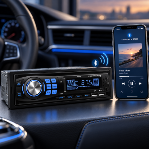 Автомагнитола MP3 580BT / Автомагнитола 1 DIN / Магнитола в авто с Bluetooth — 3