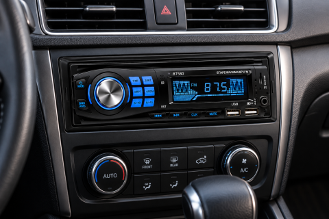 Автомагнитола MP3 580BT / Автомагнитола 1 DIN / Магнитола в авто с Bluetooth — 2
