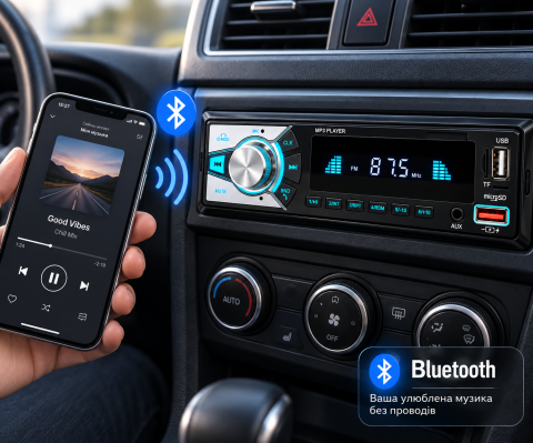 Автомагнітола MP3 BM-27 BOSCHMANN / Магнітола 1 DIN / Автомагнітола з Bluetooth — 3