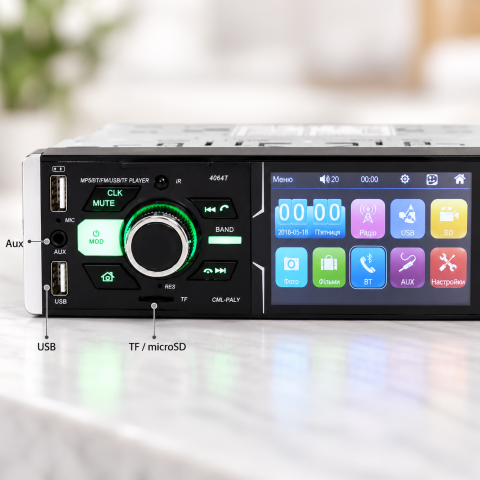 Автомагнитола MP5 4064T / Автомагнитола с экраном 4.1", 1DIN / Магнитофон в машину Bluetooth — 3