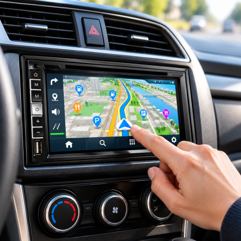 Автомагнитола PI-803 2DIN / Магнитола + Пульт дистанционного управления / Мультимедийно-навигационная система, сенсорный дисплей — 3