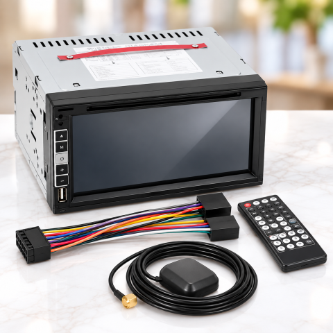 Автомагнитола PI-803 2DIN / Магнитола + Пульт дистанционного управления / Мультимедийно-навигационная система, сенсорный дисплей — 4