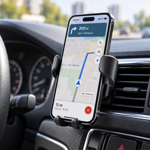 Автомобільний утримувач телефону для вентиляційного отвору / Universal Gravity Air Vent Car Mount / Універсальний автоутримувач — 2