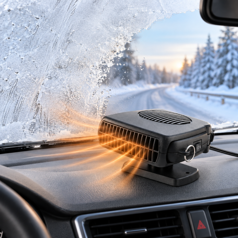 Автомобільний обігрівач та вентилятор Auto Heater Fan 703 / Подвійний клімат-контроль для салону 200Вт / Піч від прикурювача 12В — 3