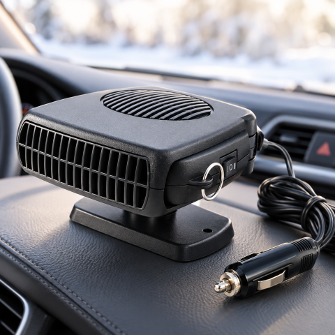 Автомобільний обігрівач та вентилятор Auto Heater Fan 703 / Подвійний клімат-контроль для салону 200Вт / Піч від прикурювача 12В — 1