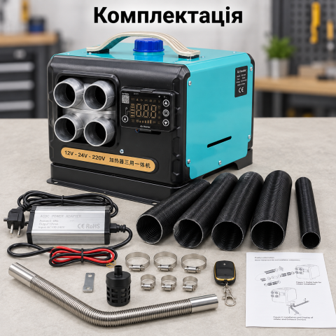 Автономный дизельный обогреватель RD-65046 5000 Вт 12/24/220 В с пультом ДУ — 6