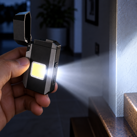 Зажигалка спиральная USB 6002 M8 с LED-фонариком — 4